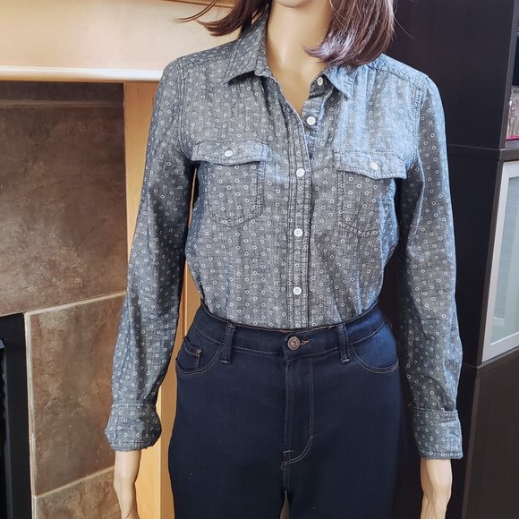 BUNDLE!!! HALOGEN outfit! Jeans & chambray shirt - size: 25 waist/XS - Picture 10 of 13